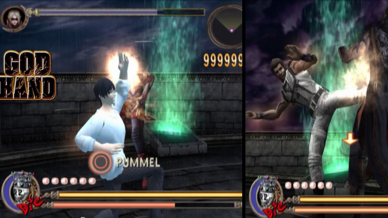 GOD HAND MOD TOJI FINAL STAGE AETHERSX2 GAMEPLAY
