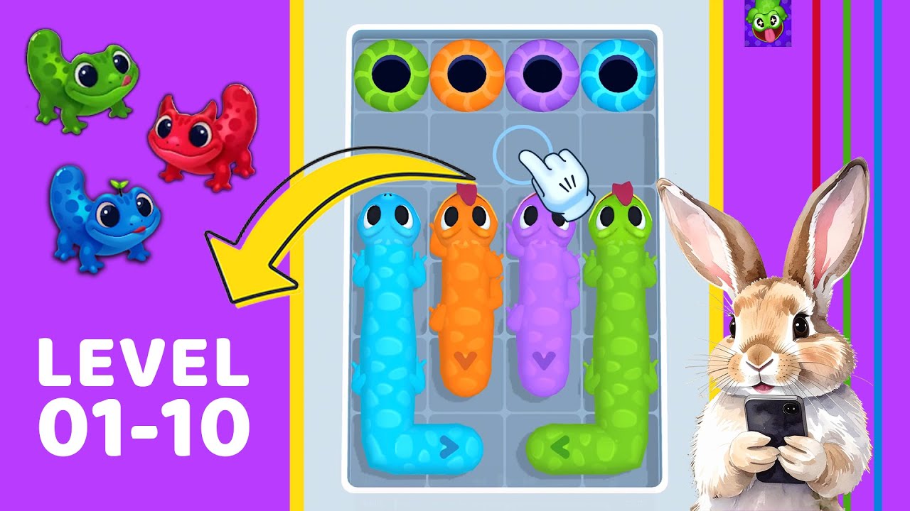 Gecko Out Level 01-10 Solution Walkthrough