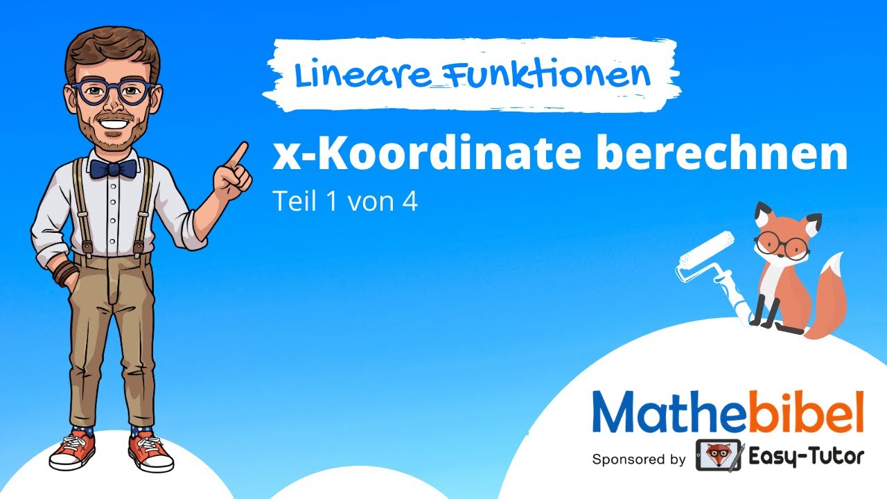Lineare Funktionen ► x-Koordinate bestimmen (y-Koordinate und Graph gegeben)