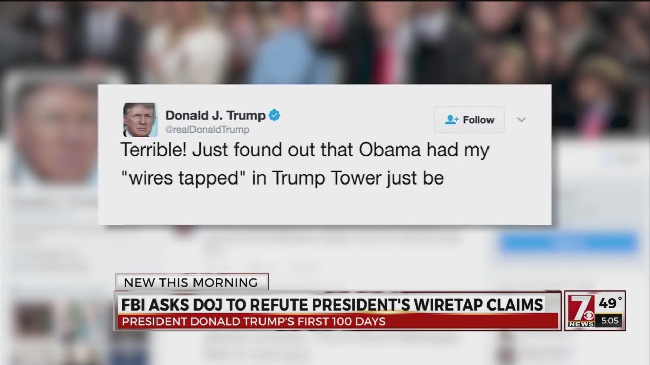 FBI asks DOJ to refute president's wiretap claims