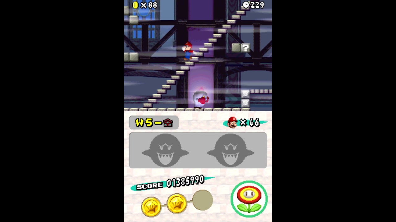 New Super Mario Bros (DS) World 5-Ghost House Alternate (Dual Screen)
