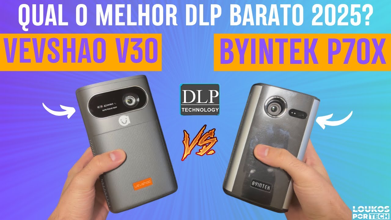 VEVSHAO V30 vs BYINTEK P70X - Qual o MELHOR PROJETOR DLP BARATO 2025