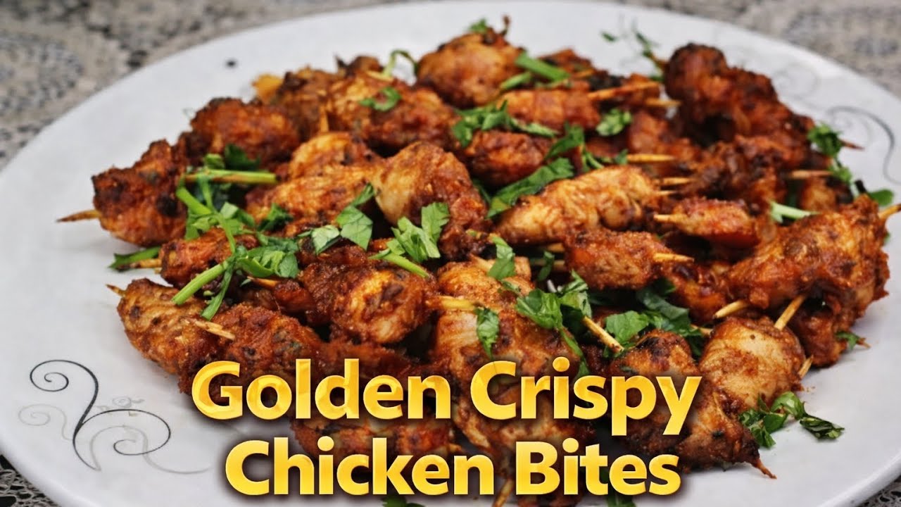 Golden Crispy Chicken BitesReady in 10 Minutes! ✅