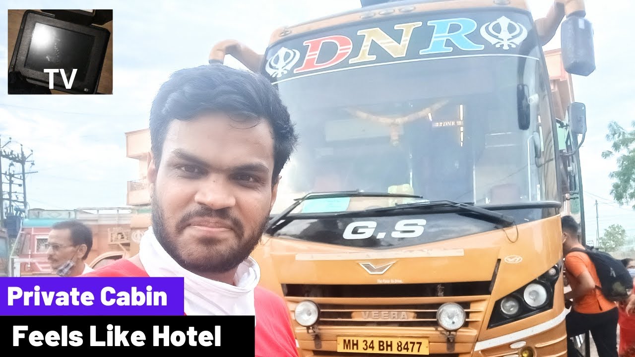 Luxury Sleeper Bus with TV & Private Cabin | Chandrapur to Ahmednagar Bus Journey in DNR Express
