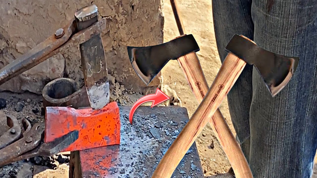 Making Pakistan's Most Popular Axe by Blacksmith and Carpenter | Full Manufacturing Process