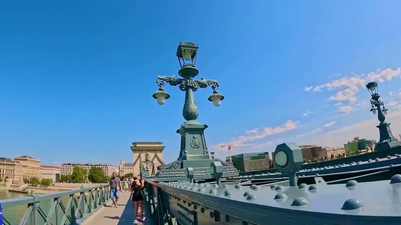 Széchenyi Chain Bridge in Budapest I Crossing the Iconic Bridge 2025