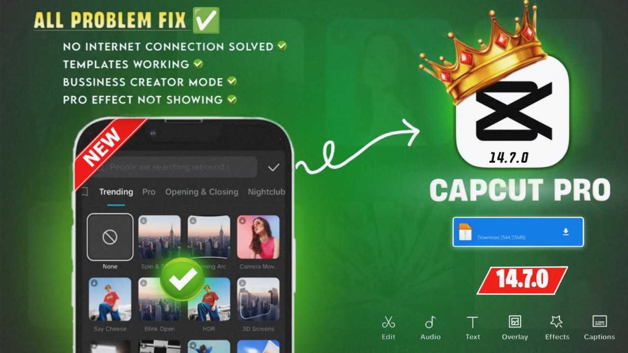 Capcut 14.7.0 Update | CapCut Pro Effect & No Internet Problem Fix ✅ | Capcut New Version 