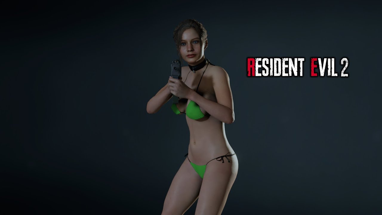 Resident Evil 2  "Optional Colors for Claire Bikini"  Nude Mod # 12