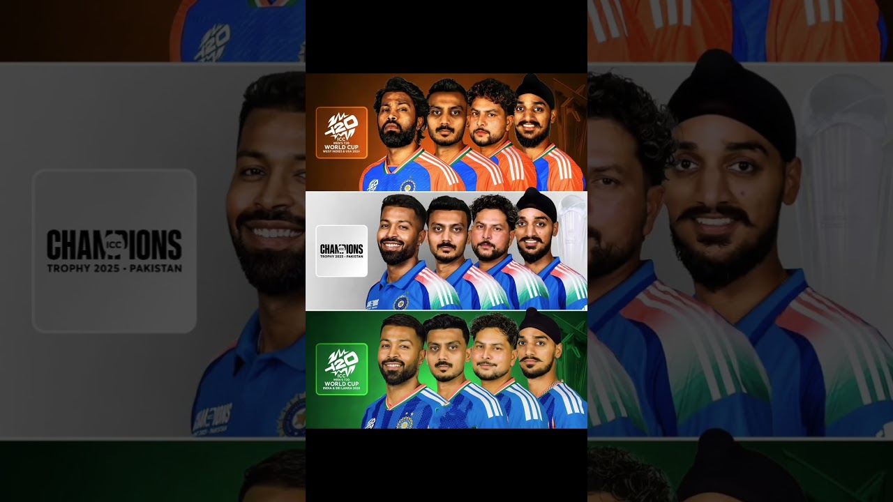 ICC Hat-trick Champions Hardik Axar Kuldeep ArshdeepThe constant heroes in India's golden era#shots