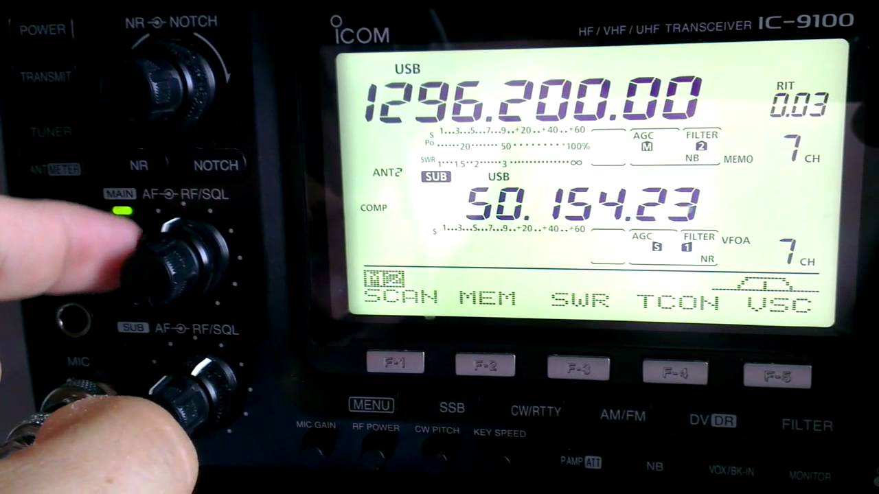 IC-9100 the problem with a muted second receiver