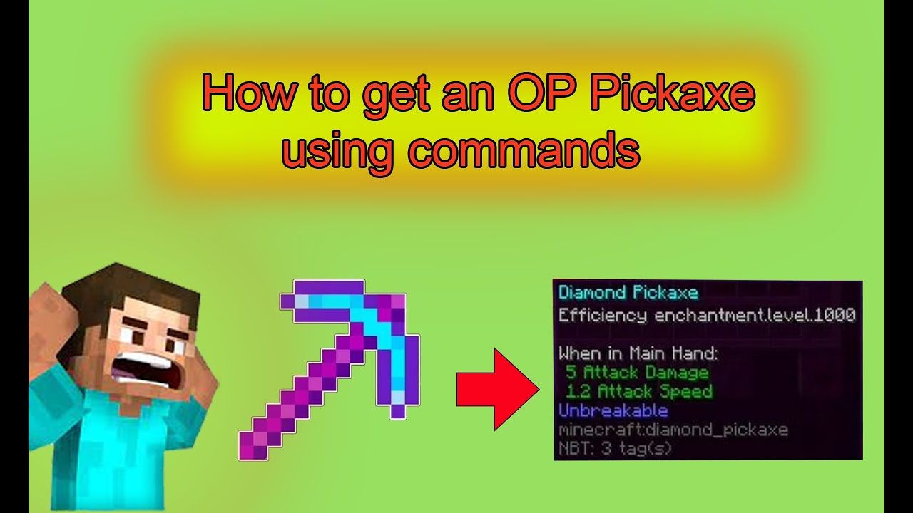 How to get  an 'OP PICKAXE' using a simple command.