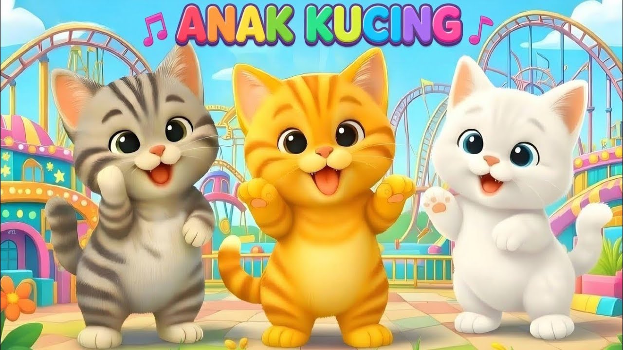 LAGU ANAK 🇲🇨 ANAK KUCING MEONG MEONG - KITTEN SONG - LAGU ANAK BALITA VIRAL 