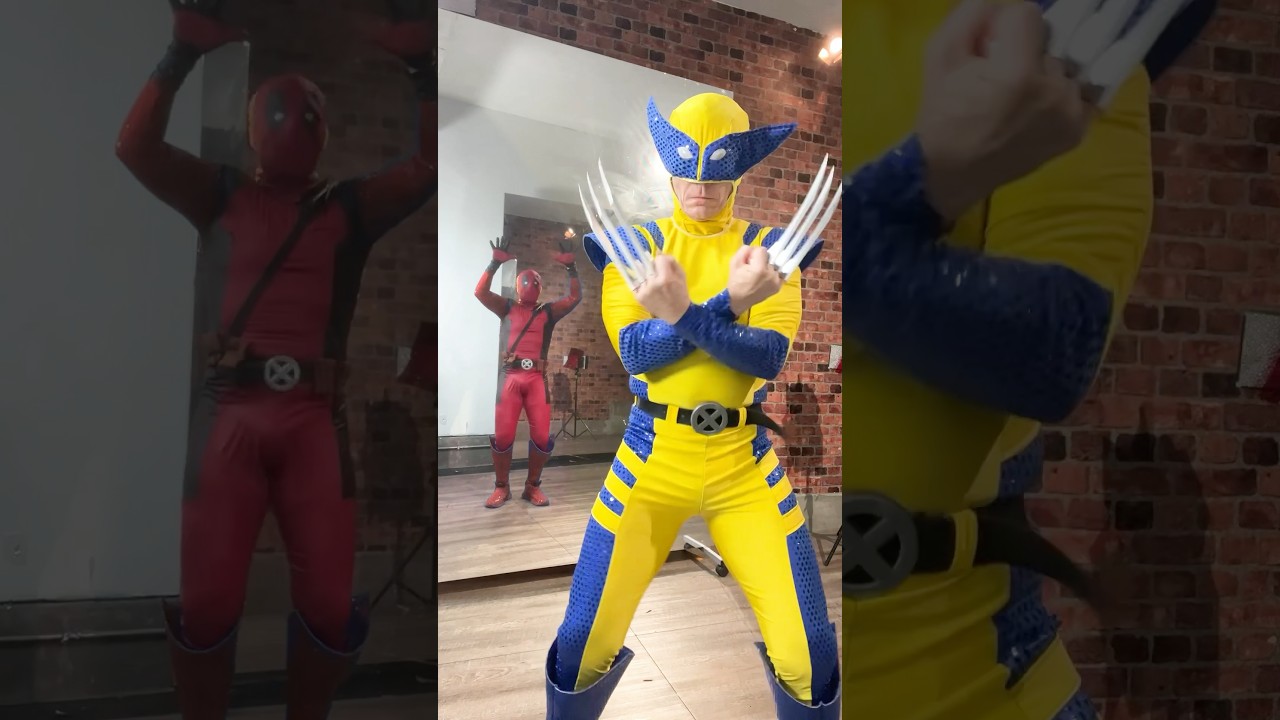 Hello it&rsquo;s me DEADPOOL #deadpool #deadpool3 #wolverine #dance #mirror