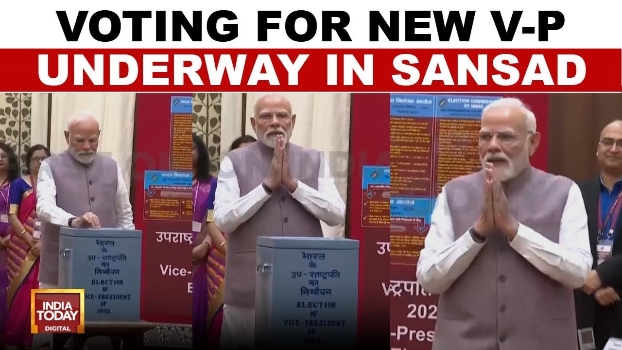 Vice Presidential Election: PM Votes, Cross-Voting Fears Grip Oppn as NDA & INDIA Blocs Battle