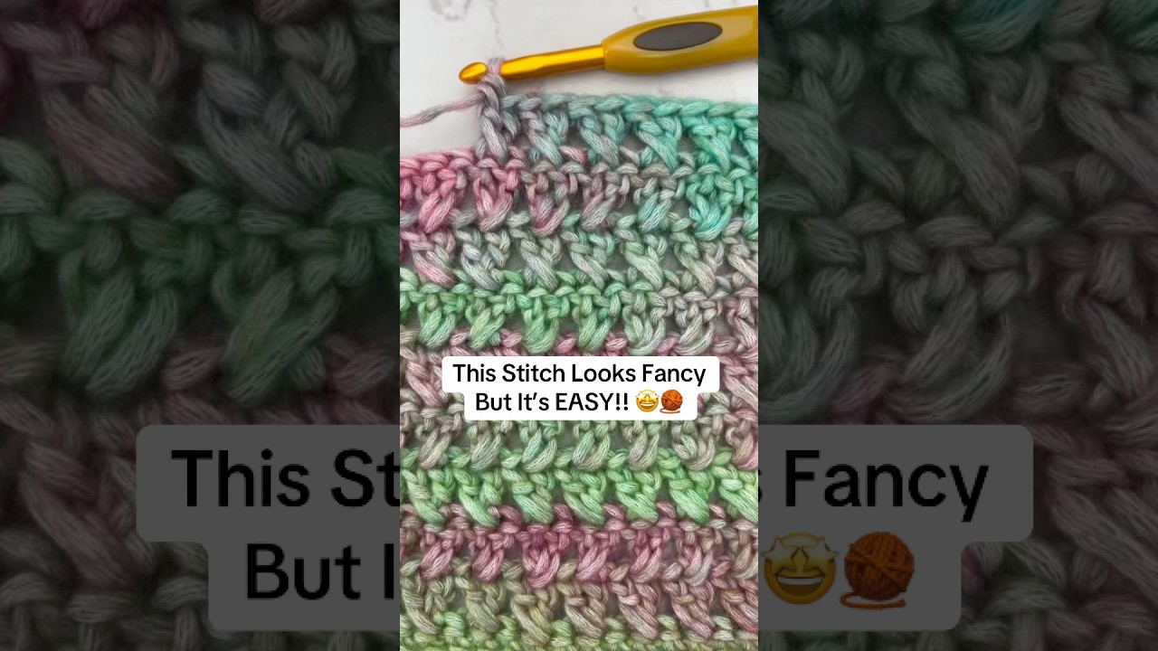 Этот узор крючком выглядит изысканно, но он ОЧЕНЬ ПРОСТОЙ 😍🧶 Перекрещенный столбик с накидом