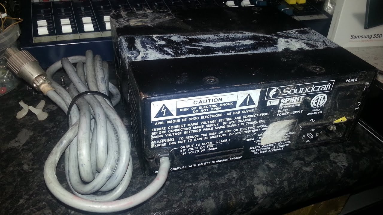 Faulty Soundcraft DCP125 Power Supply Repair (Full Rebuild) + DCP100 Comparison [Spirit 8]
