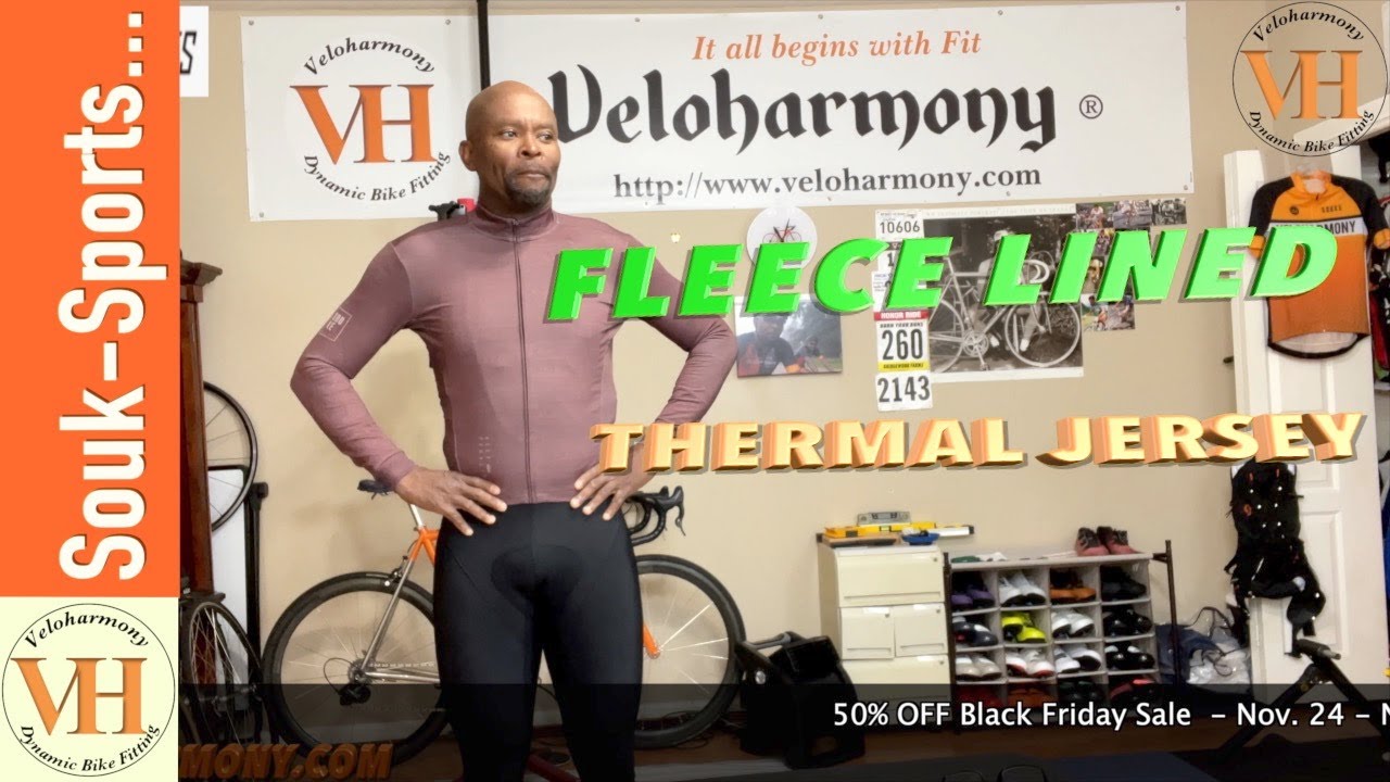 Thermal Long Sleeve Cycling Jersey | Souke sports Fleece Lined Thermal Jersey