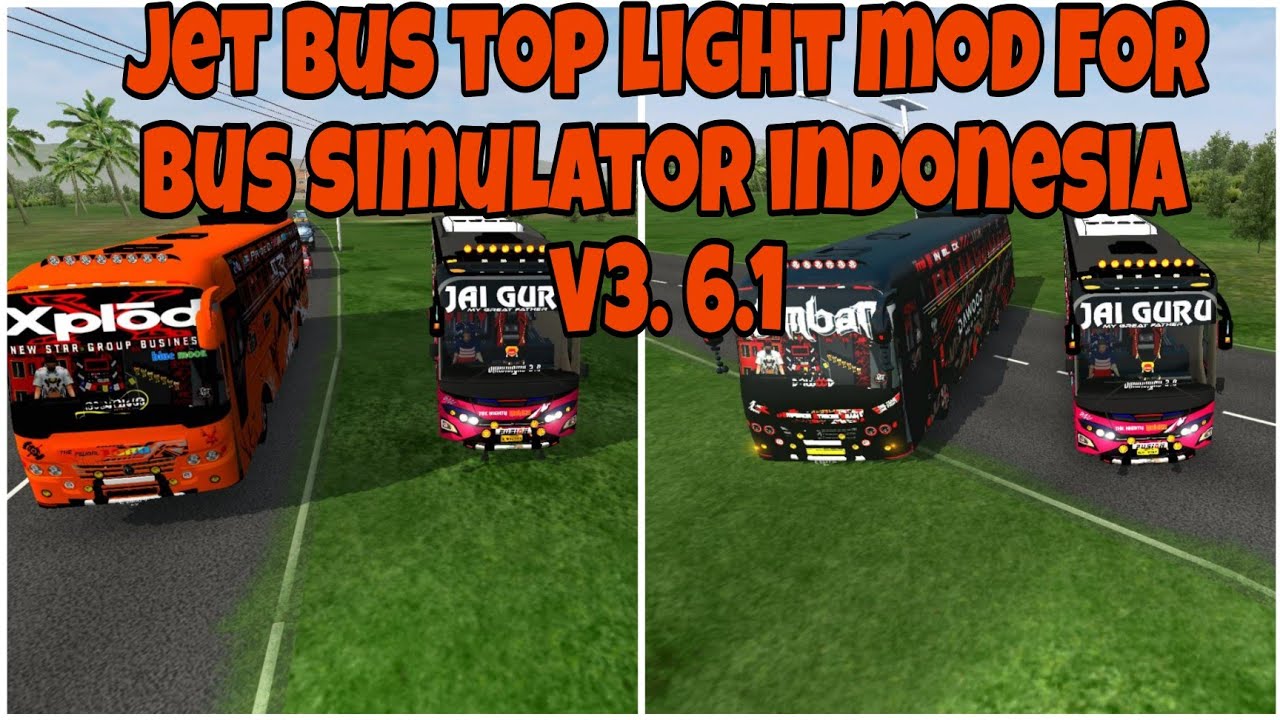 top jet bus top light mod for bus simulator indonesia#mod #bussid