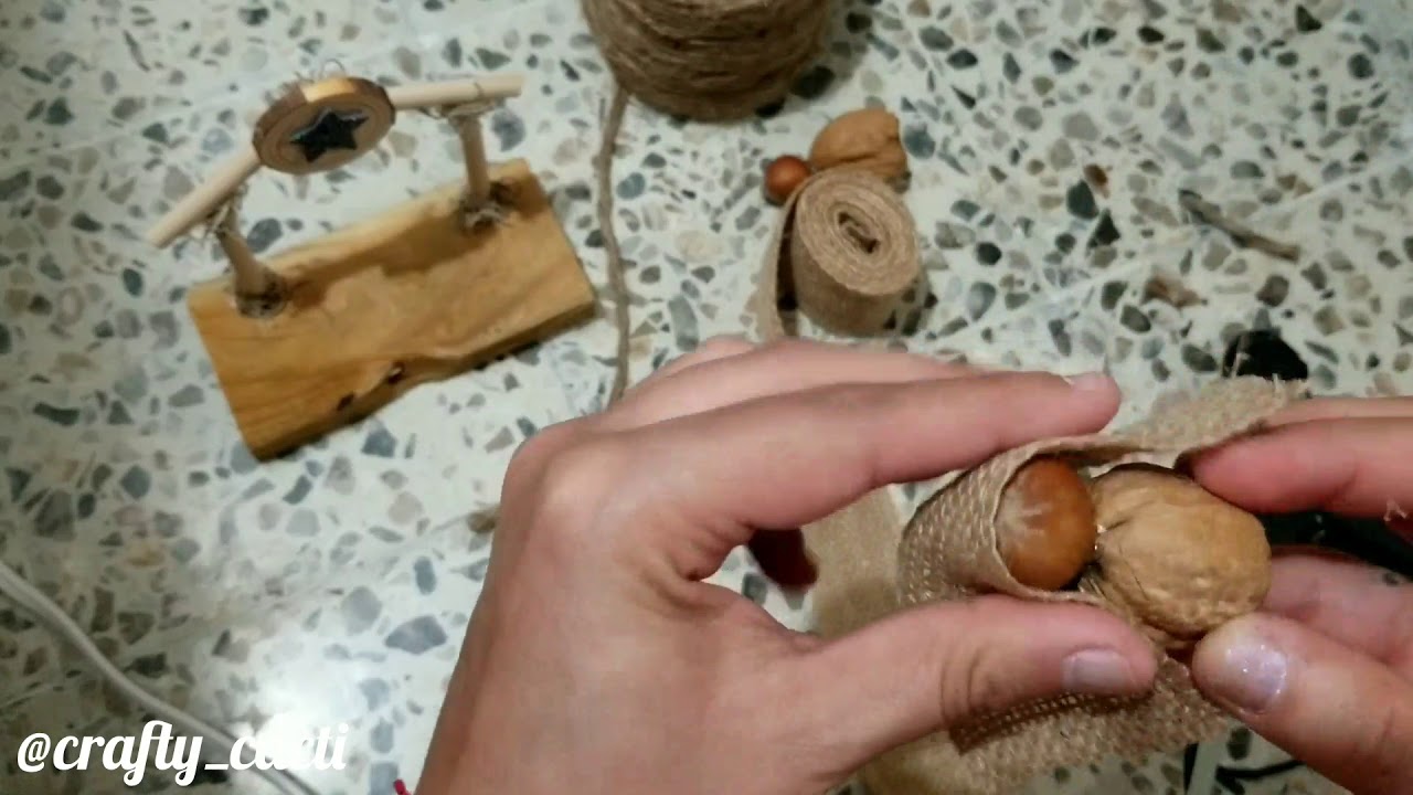 DIY Nativity with Walnuts and Pecans