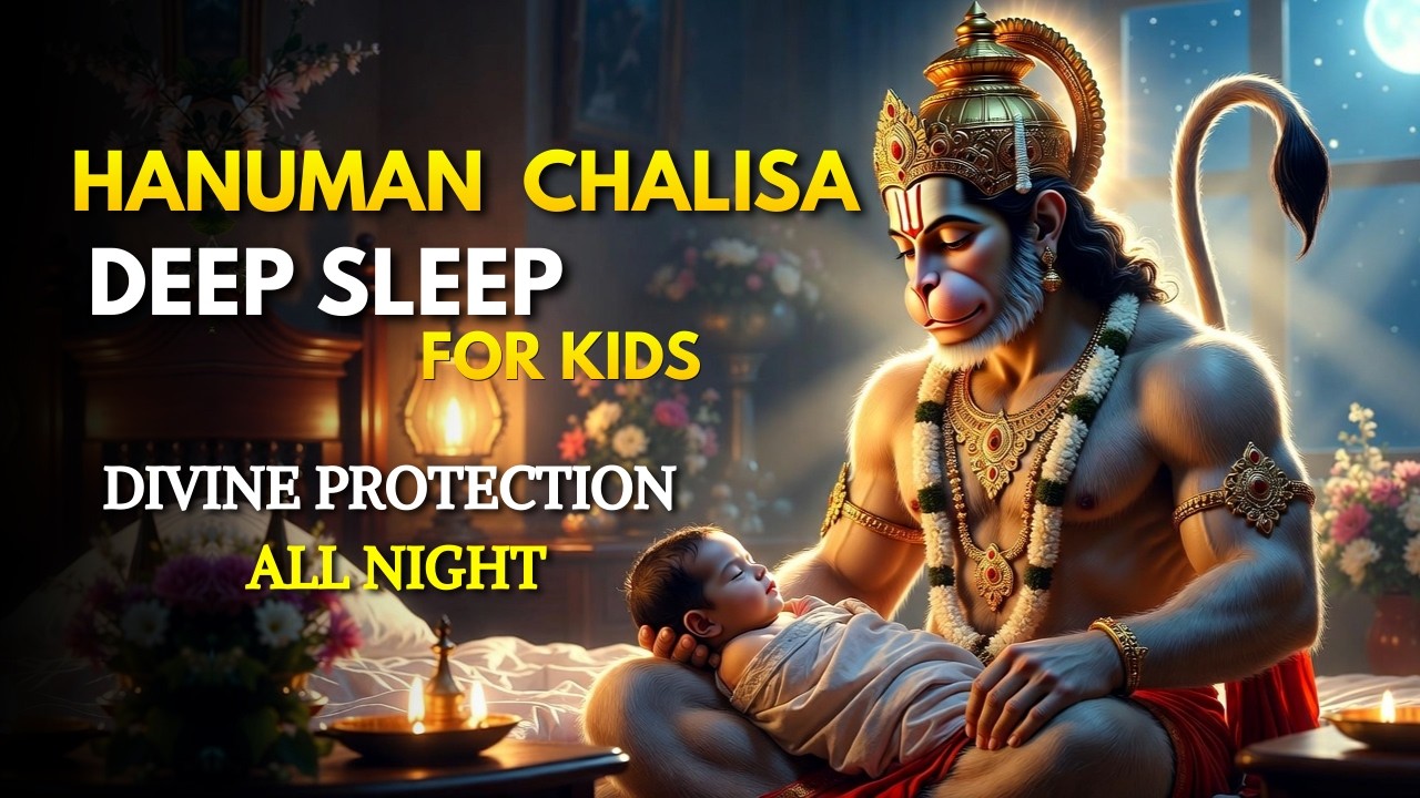 Slow Hanuman Chalisa for Children | Remove Fear, Dark Thoughts & Nightmares Forever