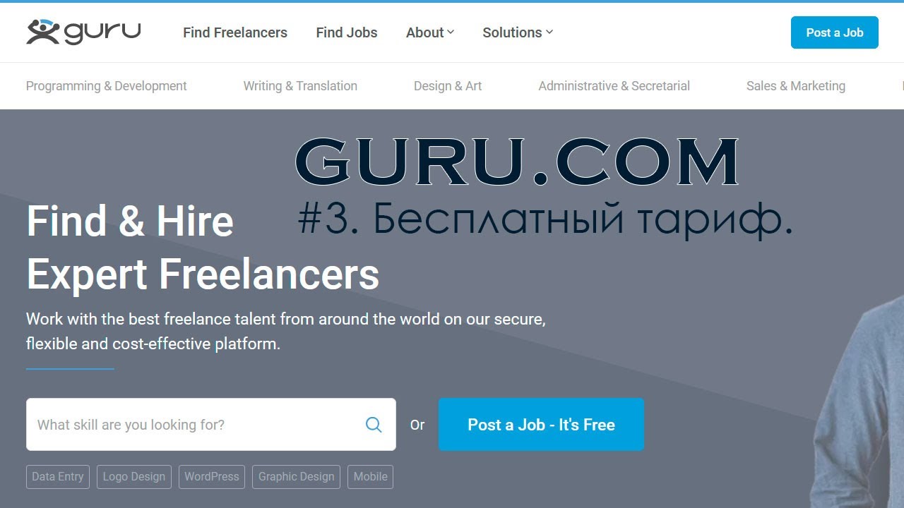 guru.com #3. Возможности бесплатного профиля. Тарифы. Как бесплатно размещать заявки на GURU.COM.