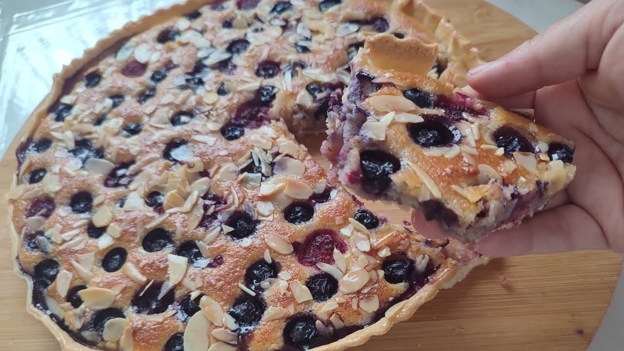 Tarte myrtille framboise rapide et facile à réaliser 🫐#tarte #myrtille #framboise #tartemyrtille