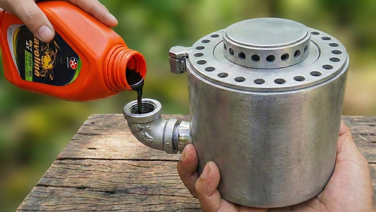 👉 No Gas, No Wood 😱 Just Waste Oil for FREE Winter Heat With This Stove!