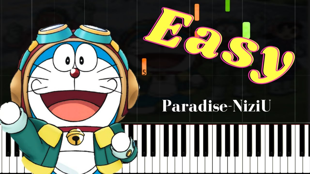 Paradise / NiziU / Doraemon Nobita's Sky Utopia / Piano tutorial / Easy  / Fingering/Sheet Music