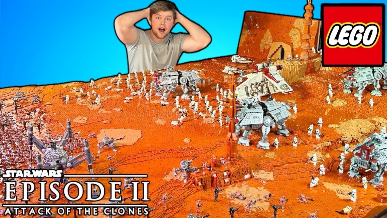 Building Geonosis in 8 Minutes! LEGO Star Wars MOC Timelapse 