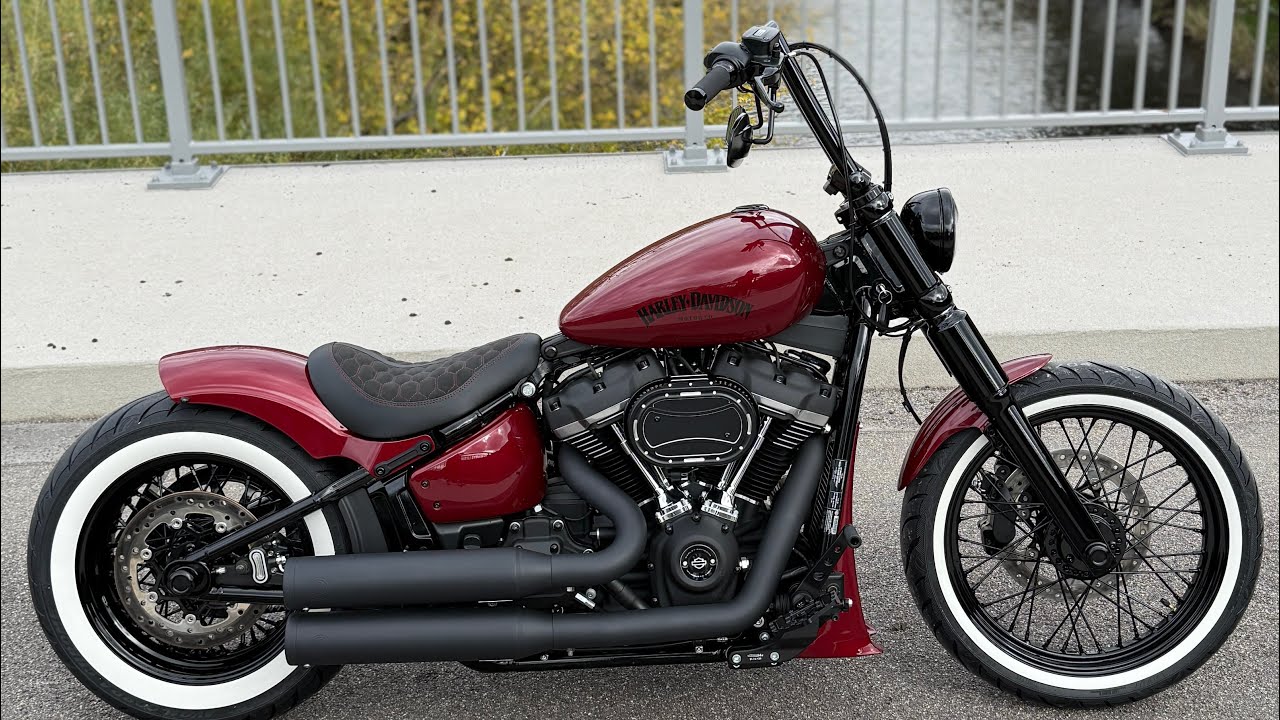 Harley Davidson Softail Street Bob 107 M8, FXBB, Kesstech, Rot - Verkaufsvideo  
