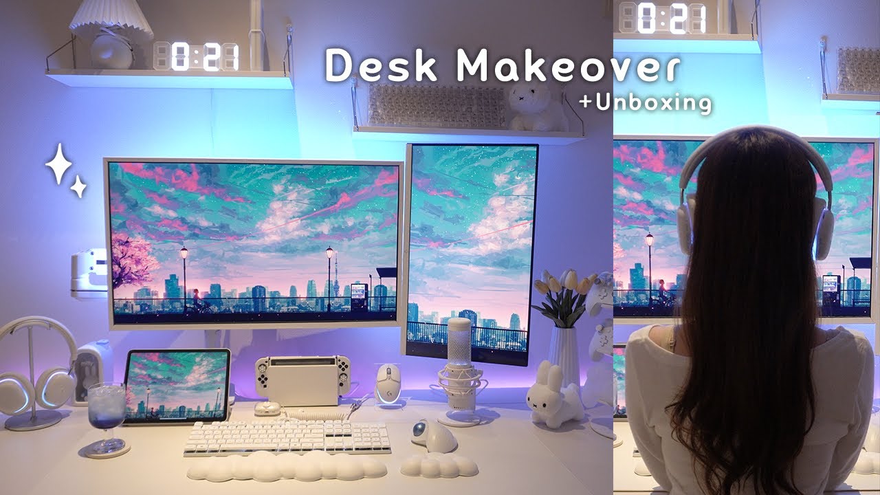 My dream Desk Setup👩‍💻✨Распаковка, перестановка стола