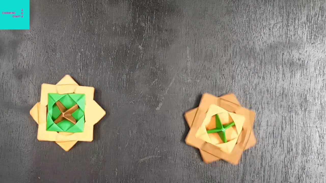 How to make a spinning fidget top toy  / #diy #trending #craft school crafts #origami #forkids #top