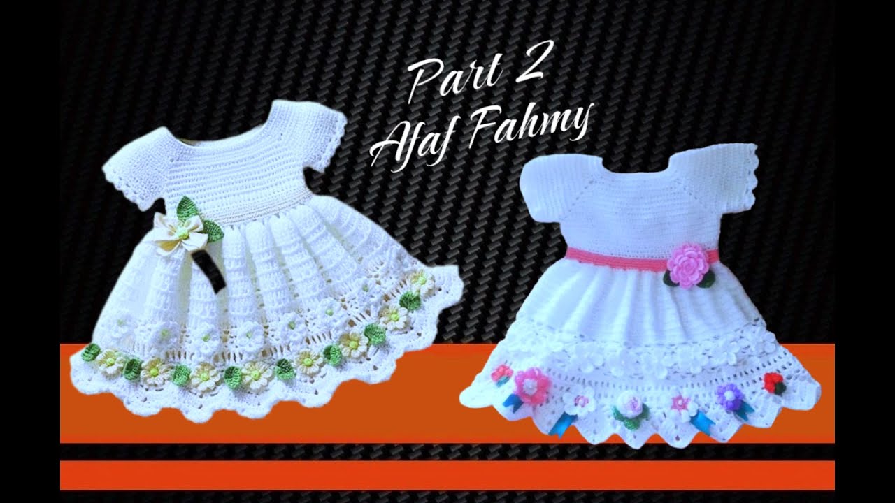فستان كروشيه بناتى الجزء 2/فستان كروشيه للاميرة الصغيرة/فستان كروشيه  ابيض للبنات #crochet_dress