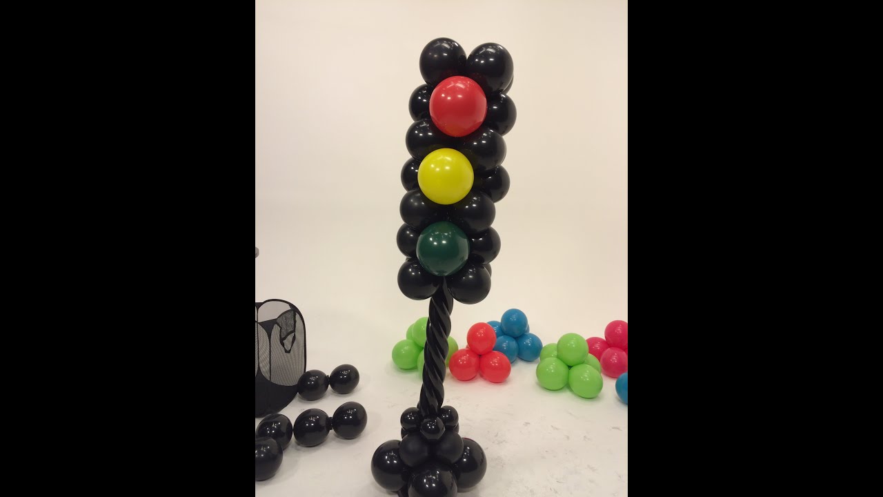 Balloon Tower- Traffic Light Style ~ DIY Tutorial