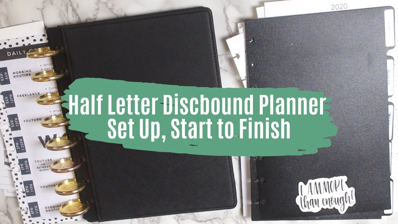 Half Letter Discbound Planner Set Up, Start to Finish | Planning for 2020