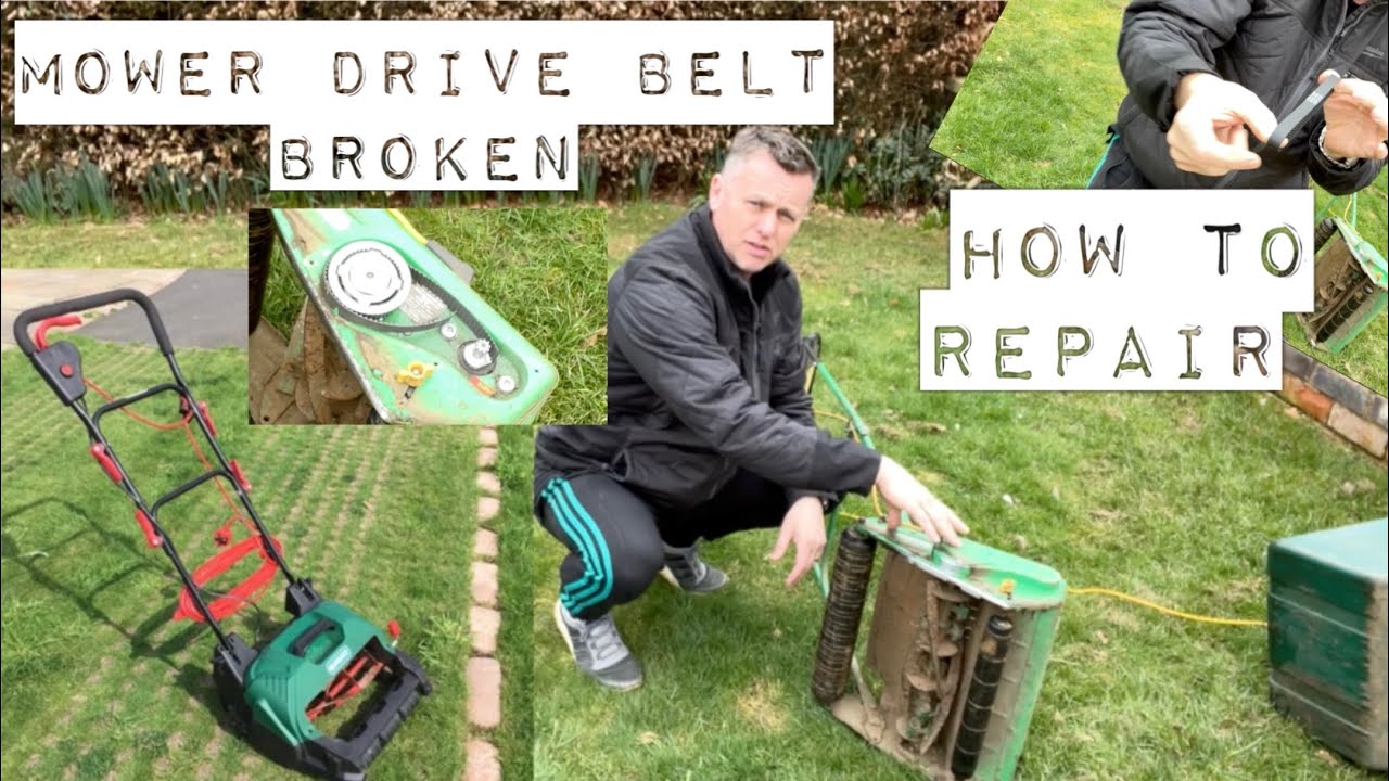 Electric Lawn Mower Fault, Qualcast Concorde Drive Belt Broken, How To Replace