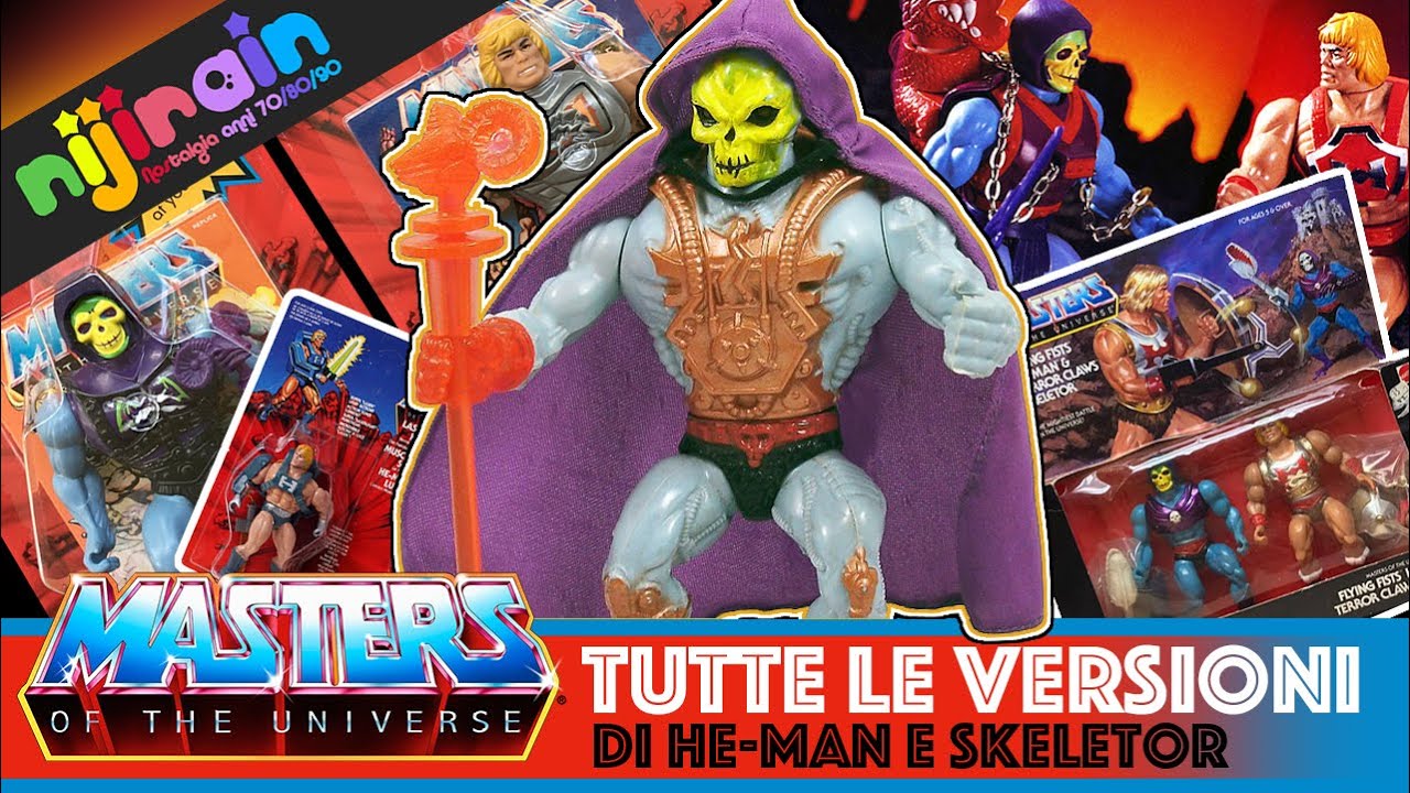 Masters of the Universe HE-MAN e SKELETOR tutte le varianti - Nijirain Giocattoli anni 70/80/90