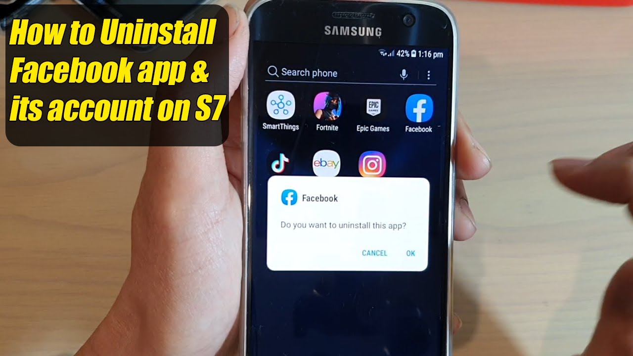Galaxy S7: How to Remove Facebook App & Account (10/2020 Update)