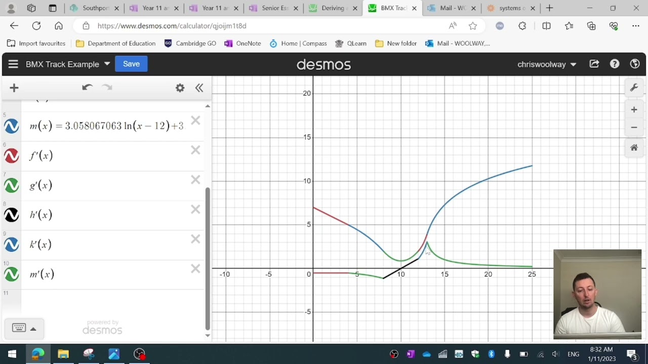 PSMT IA1 Math Methods - Differentiating using Desmos