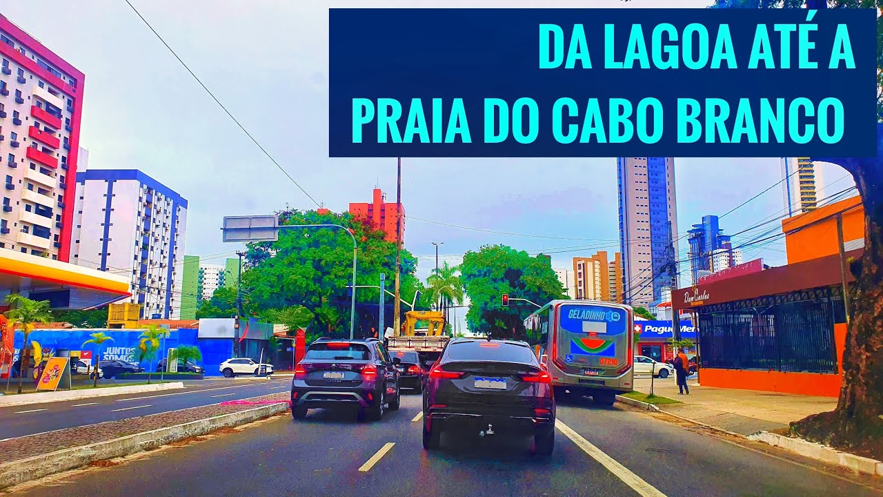 Da Lagoa até a Praia do Cabo Branco pela Avenida Epitácio Pessoa em João Pessoa PB