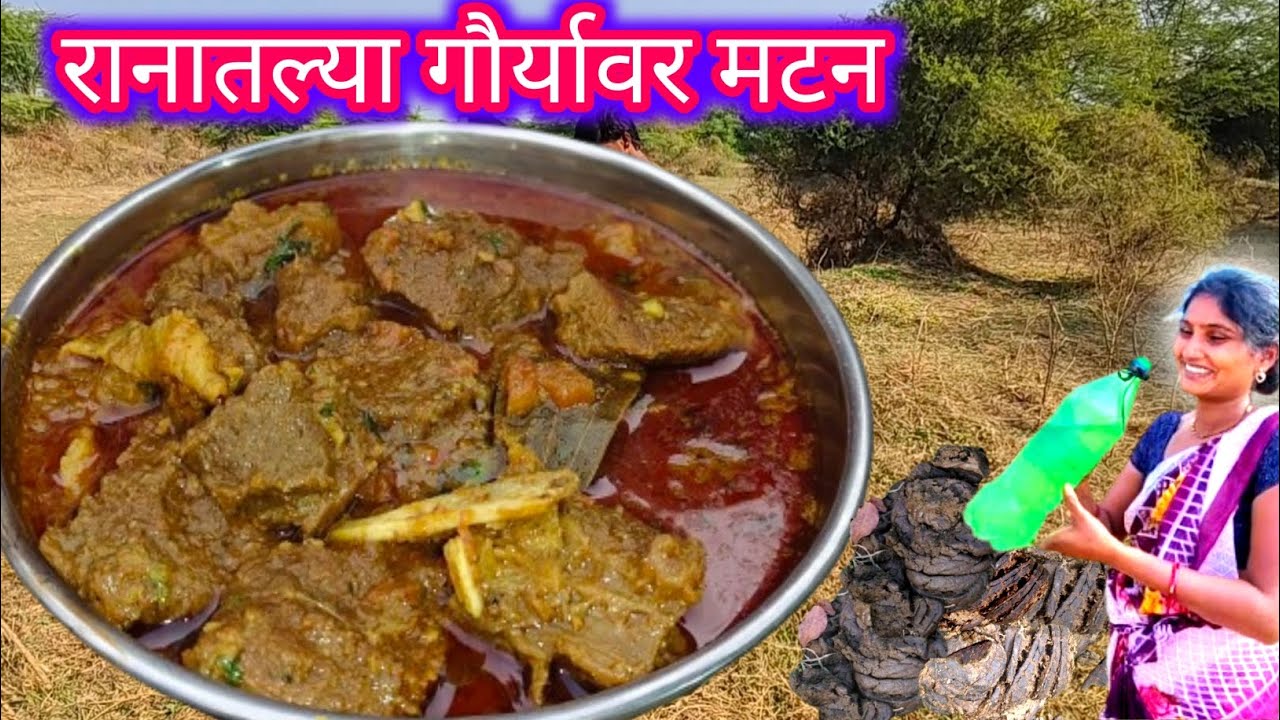 रानातील गौर्यावर बनवलं जबरदस्त मटण || असा स्वाद कधीच खाल्ला नसेल 😋 || मटन करी | #Dailyvlog 