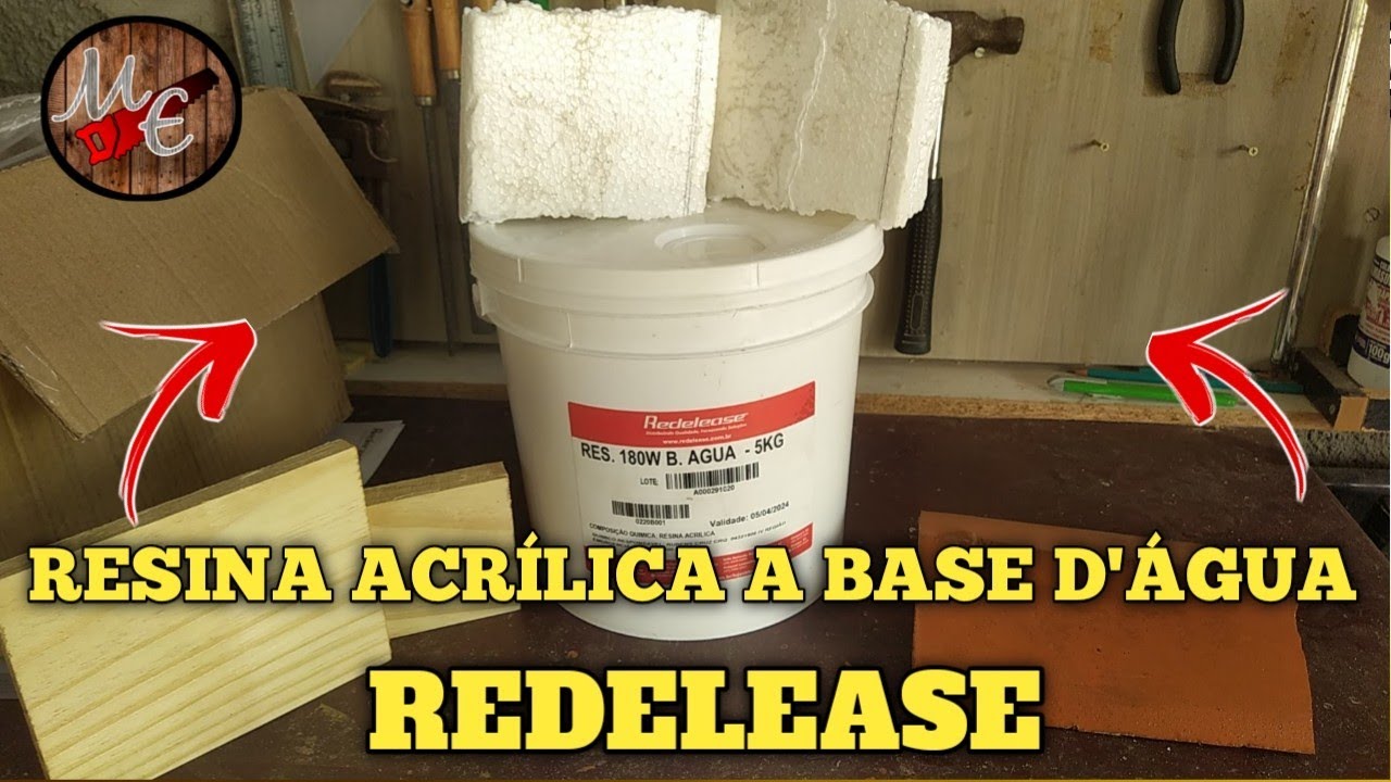 RESINA ACRÍLICA A BASE D'ÁGUA REDELEASE 180w, ótimo para madeira 👍