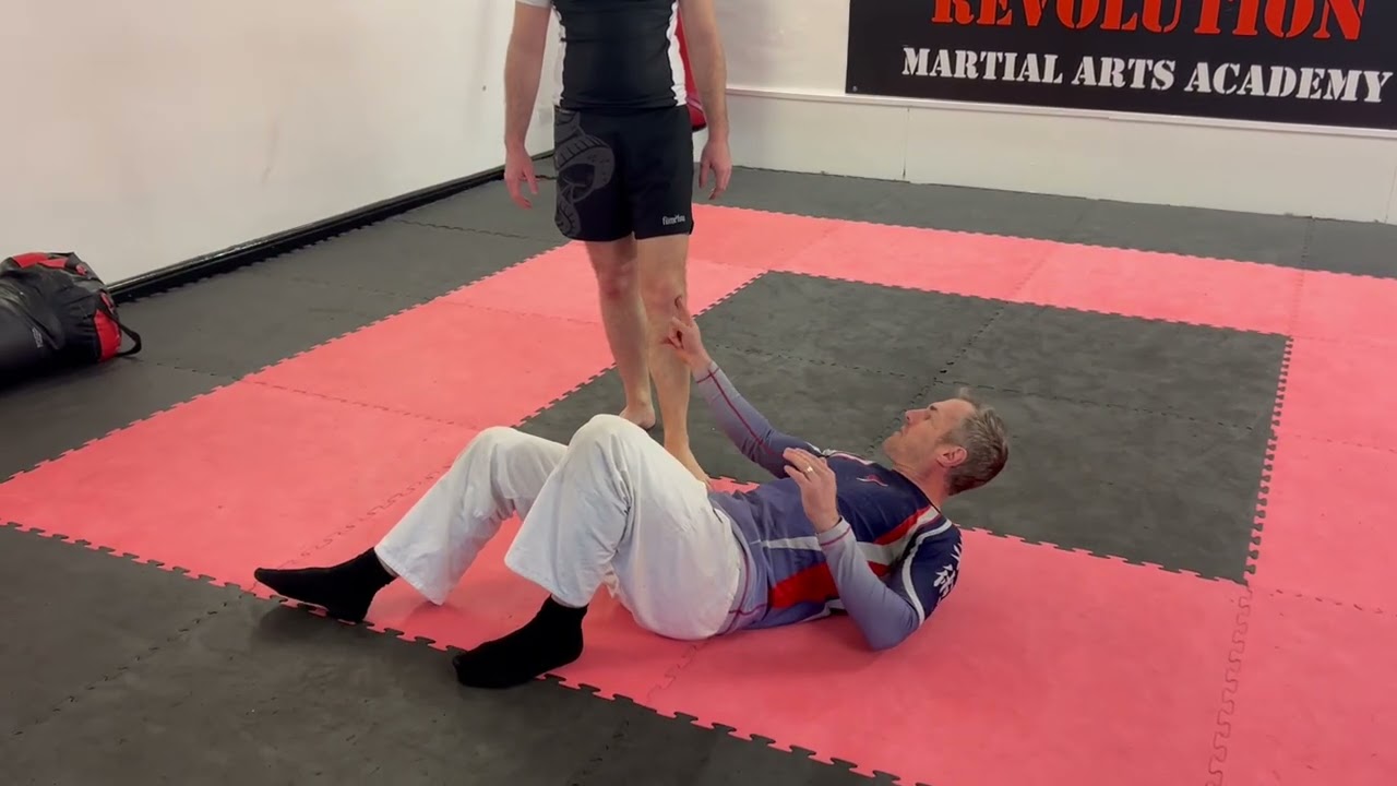 Defending being kicked while you’re on the floor.