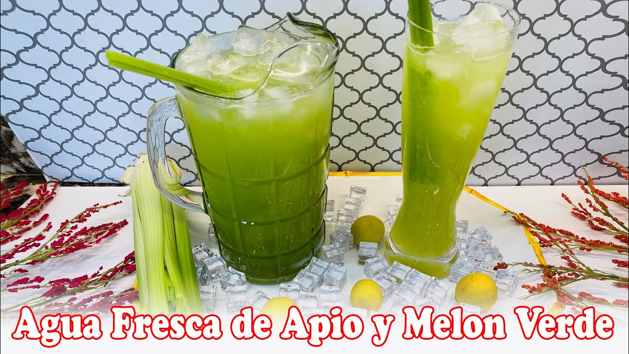 Agua Fresca de Apio y Melón Verde