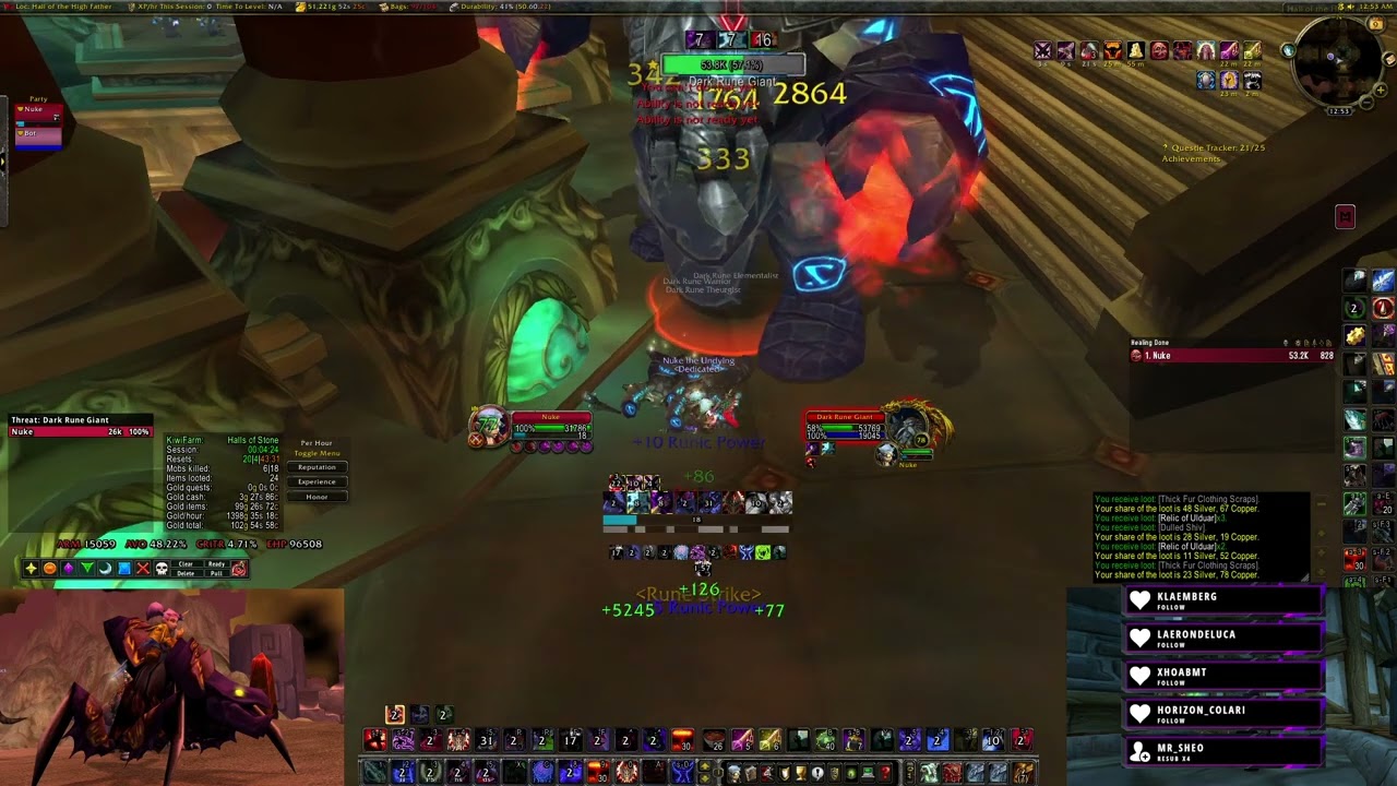Wotlk Deathknight gold farm Hall of Stone  1000g per hour+( EDIT:relic prices are down you are late)