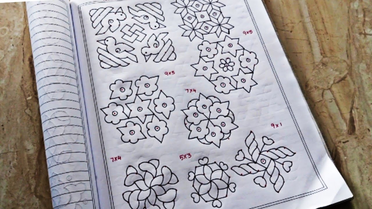புள்ளி கோலங்கள்.  Easy dot kolam designs for beginners. Easy rangoli. Easy Dot kolam/ muggulu..