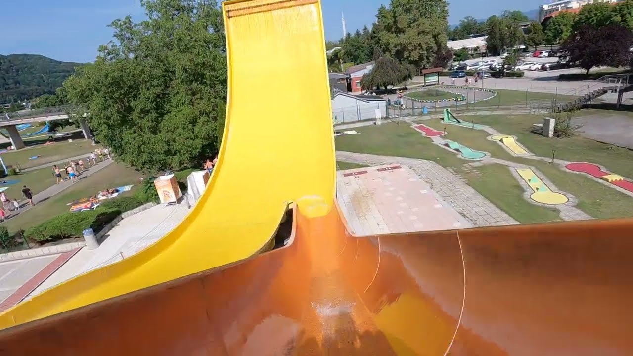 Water park Terme Čatež in Slovenia ( Boomerang Water slide )