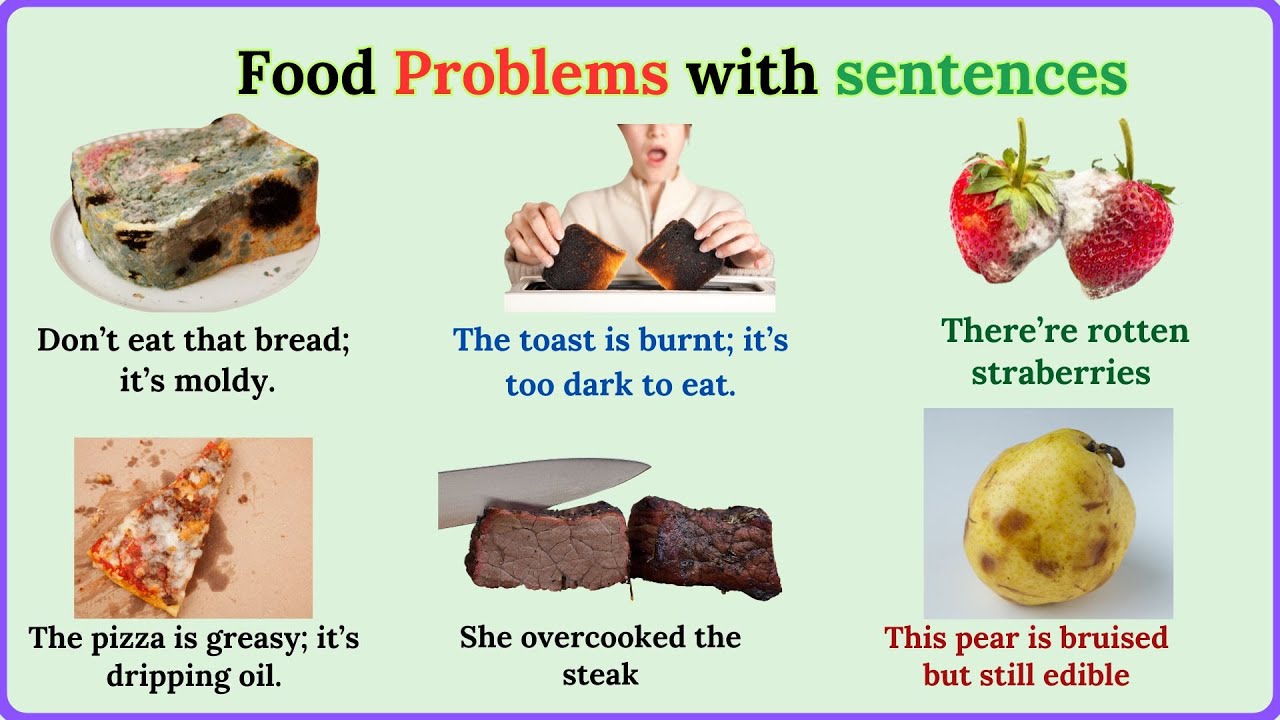 Lesson 166:  Super Common English Words for Food Issues + Examples | Improve Your Vocabulary