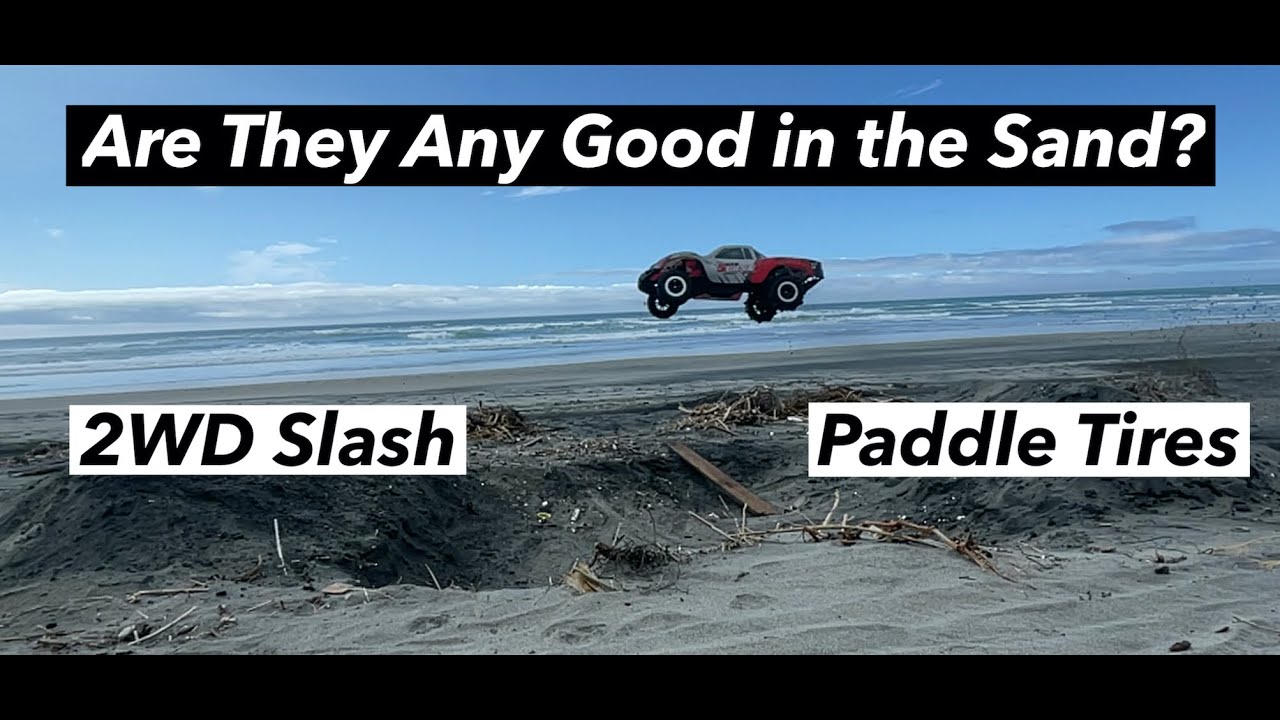 Traxxas Slash 2WD Paddle Tires Test in the Sand with Cinematic Footage
