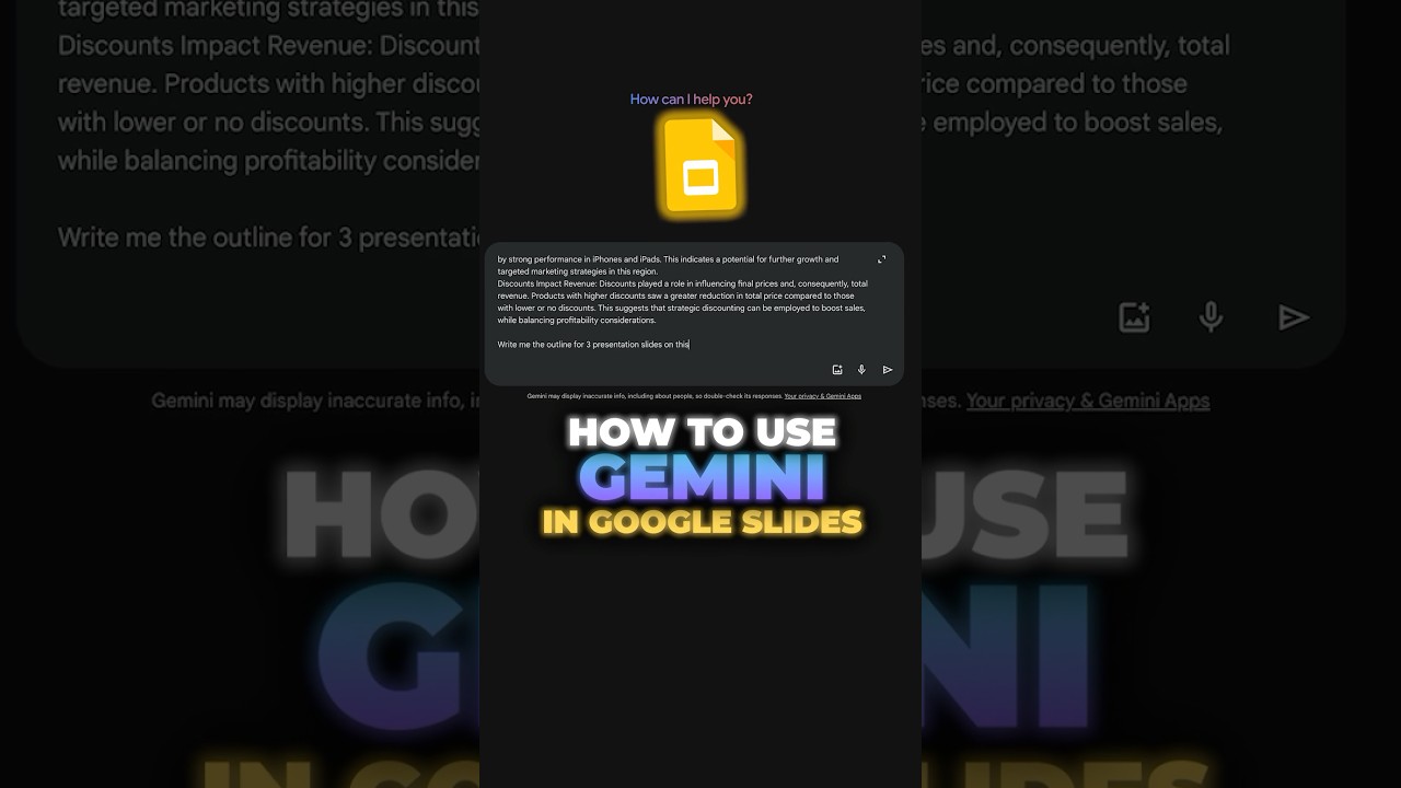 Как использовать Google Gemini в Google Slides